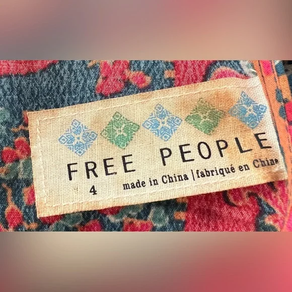 Free People Sleeveless Print Dress - size 4 - Picture 5 of 7